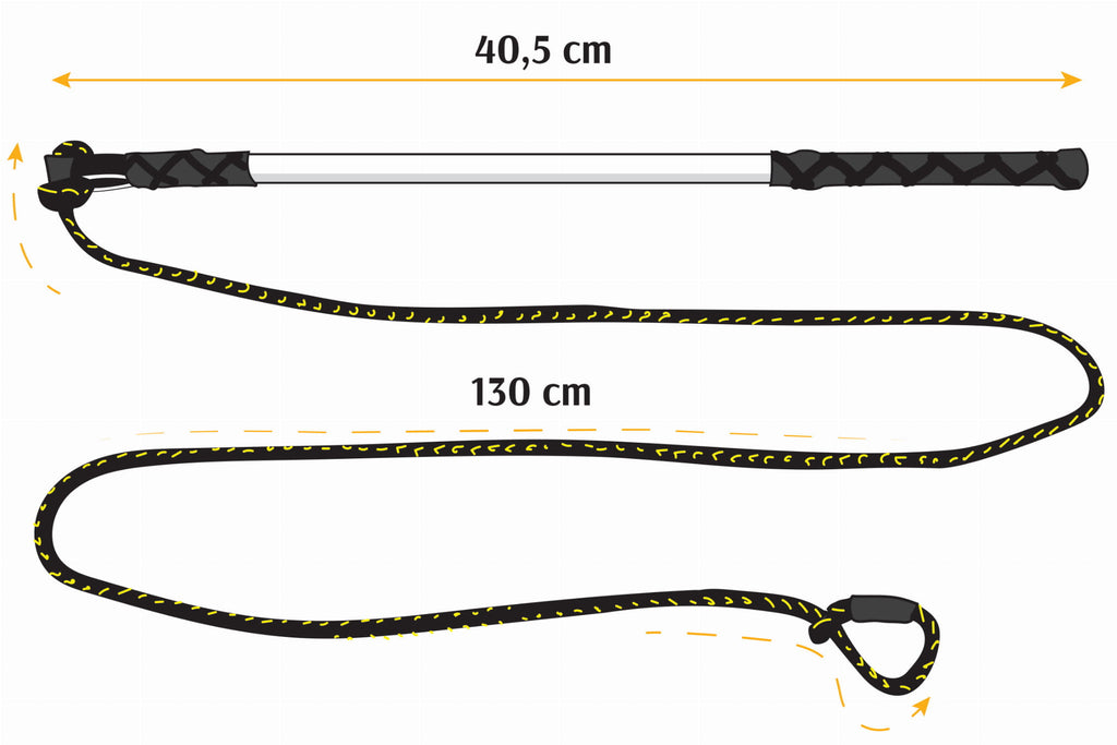 130 см пръчка с шнур + червени глави за моп + черна кожа