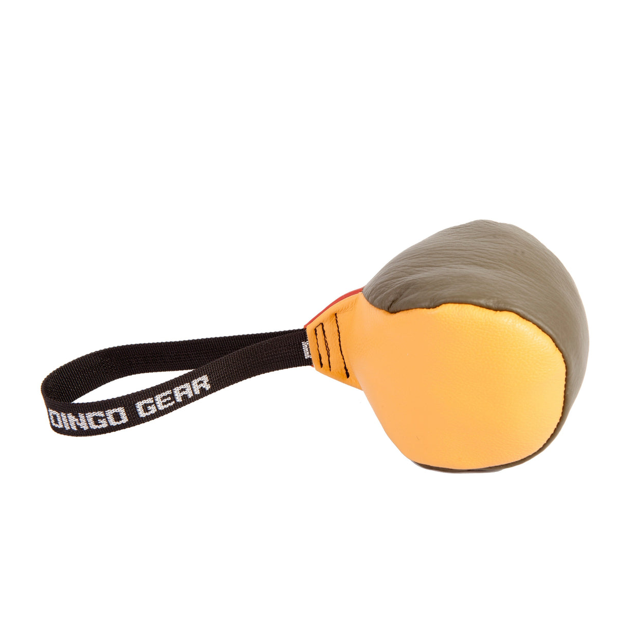 Dingo Gear – гладка кожена играчка топка с дръжка Ø 11 см, смесени цветове