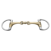 Bridon Dynamic RS eggbutt pentru ponei / cai islandezi, cu inele în formă de D, 14 mm, cu două articulații