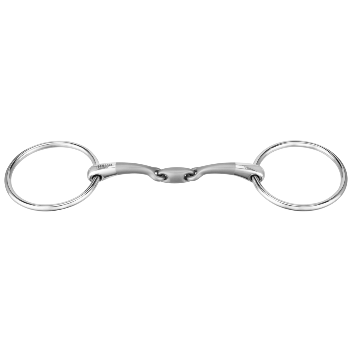 Trensă SATINOX cu inele mobile 12 mm, cu două articulații - oțel inoxidabil