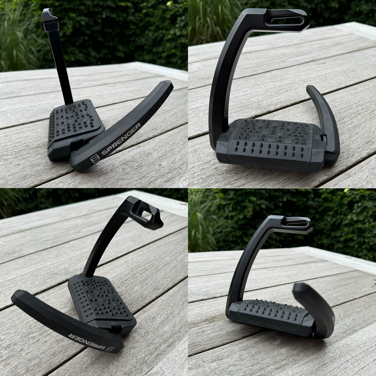 Scări de șa Aero cu știfturi, eloxate argintiu - mărime 120 mm