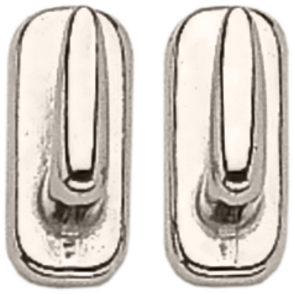 Buton-cârlig - alpaca, dimensiuni 8 x 18 mm