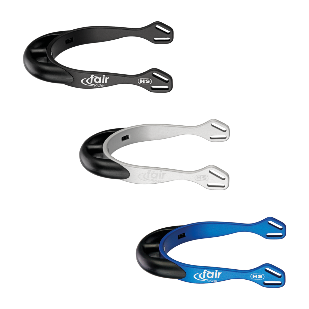 Pinteni fairRider - aluminiu, gât 20 mm negru, gros, rotunjit
