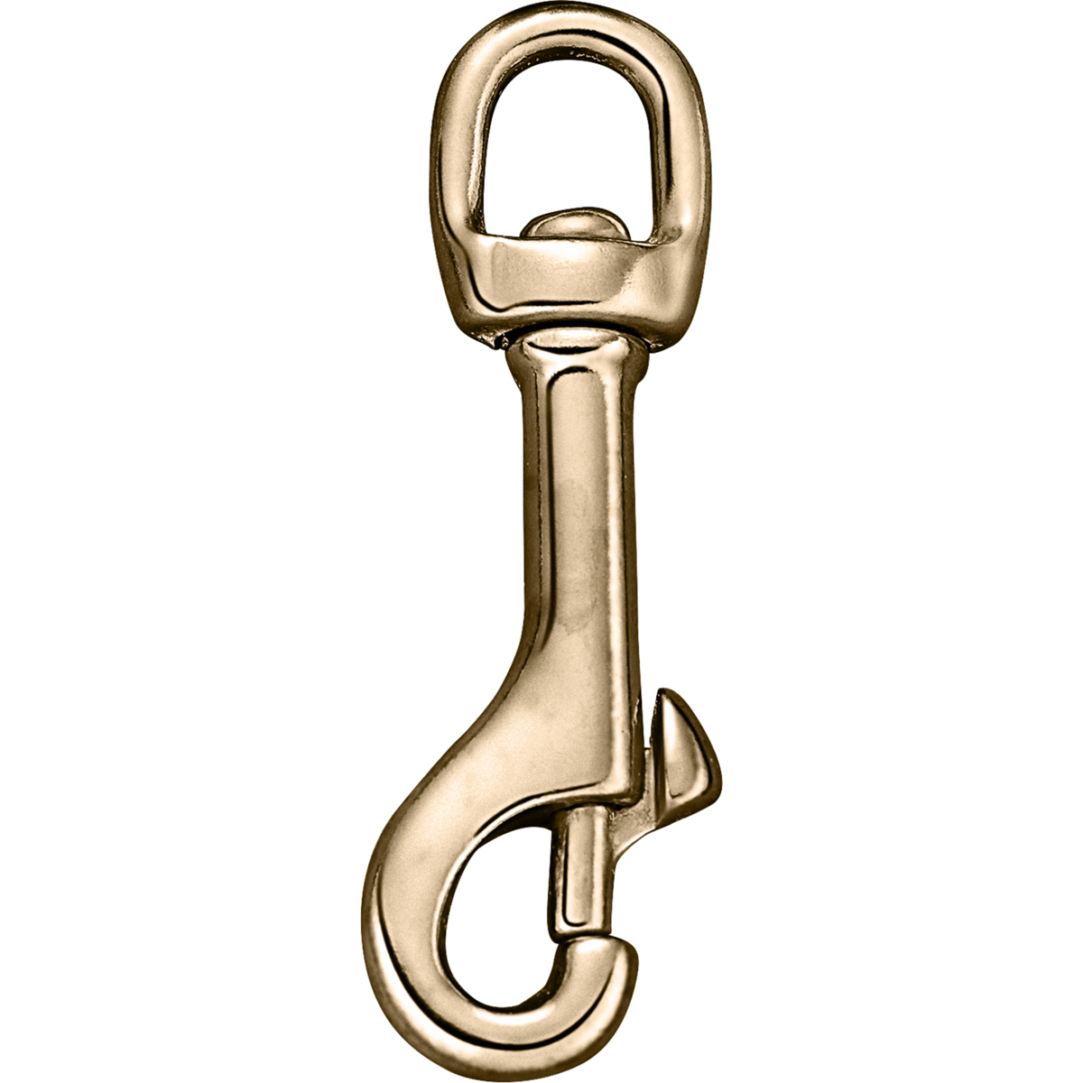 Carabină - alamă lustruită, lățime interioară 30 mm, lungime 116 mm