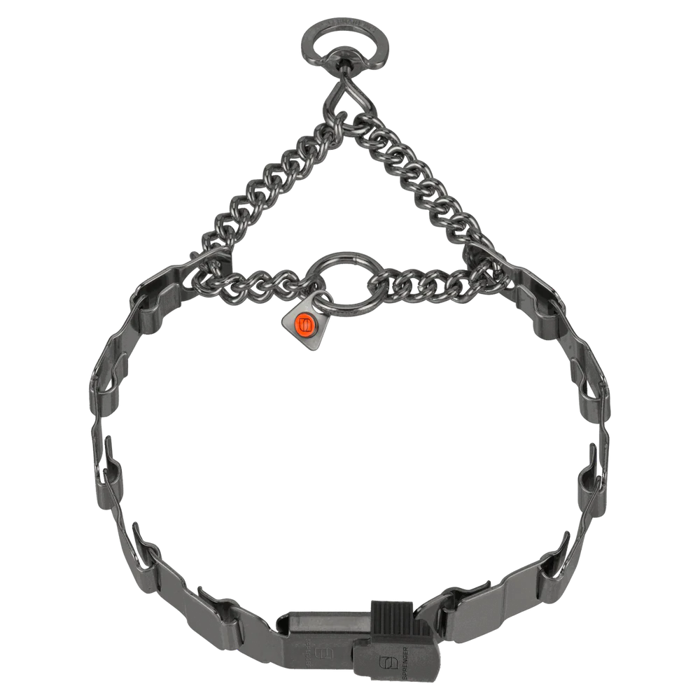 Нашийник NeckTech Fun с верижка за закрепване и ClicLock – неръждаема стомана