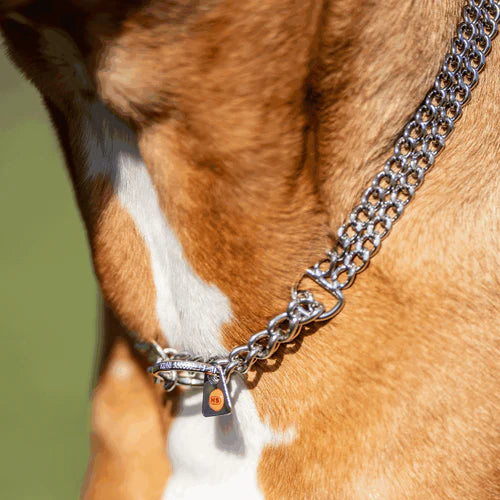 Двуредова яка Martingale, плоски полирани звена – Неръждаема стомана, 2.0 мм