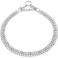 Двуредова яка Martingale, полирани плоски звена – хромирана стомана, 2.0 мм