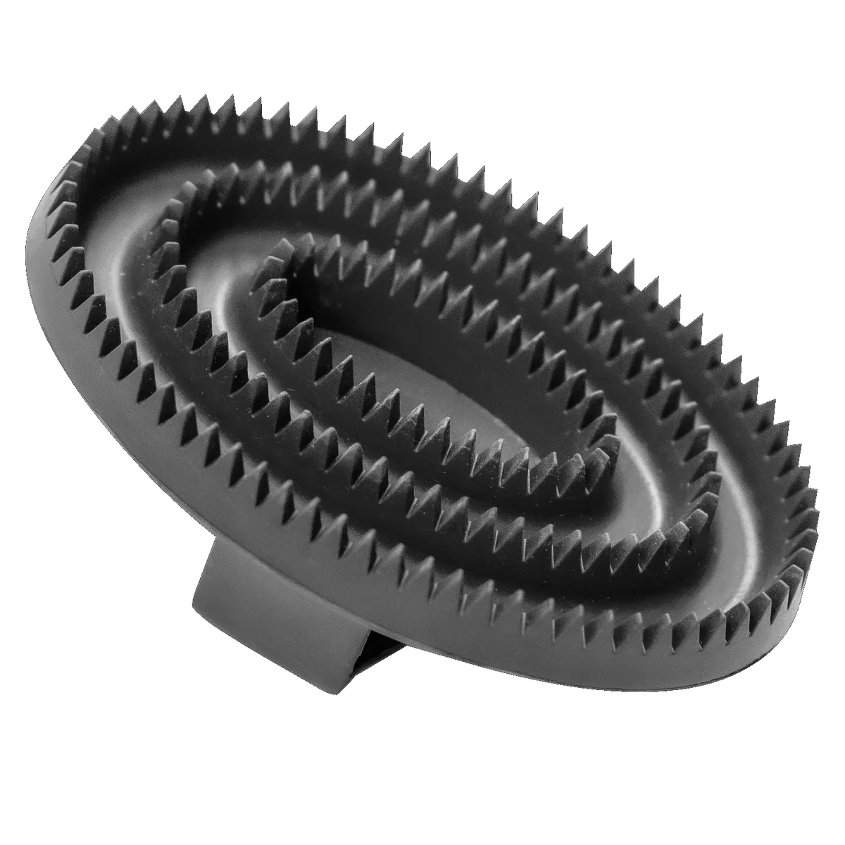 Гребен за къри, овален – гумен, черен, 125 x 80 мм