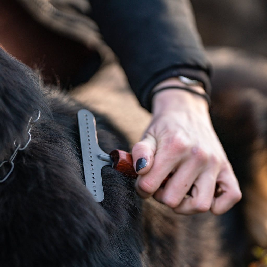 Гребло за кучета – стоманено покритие, 1 ред