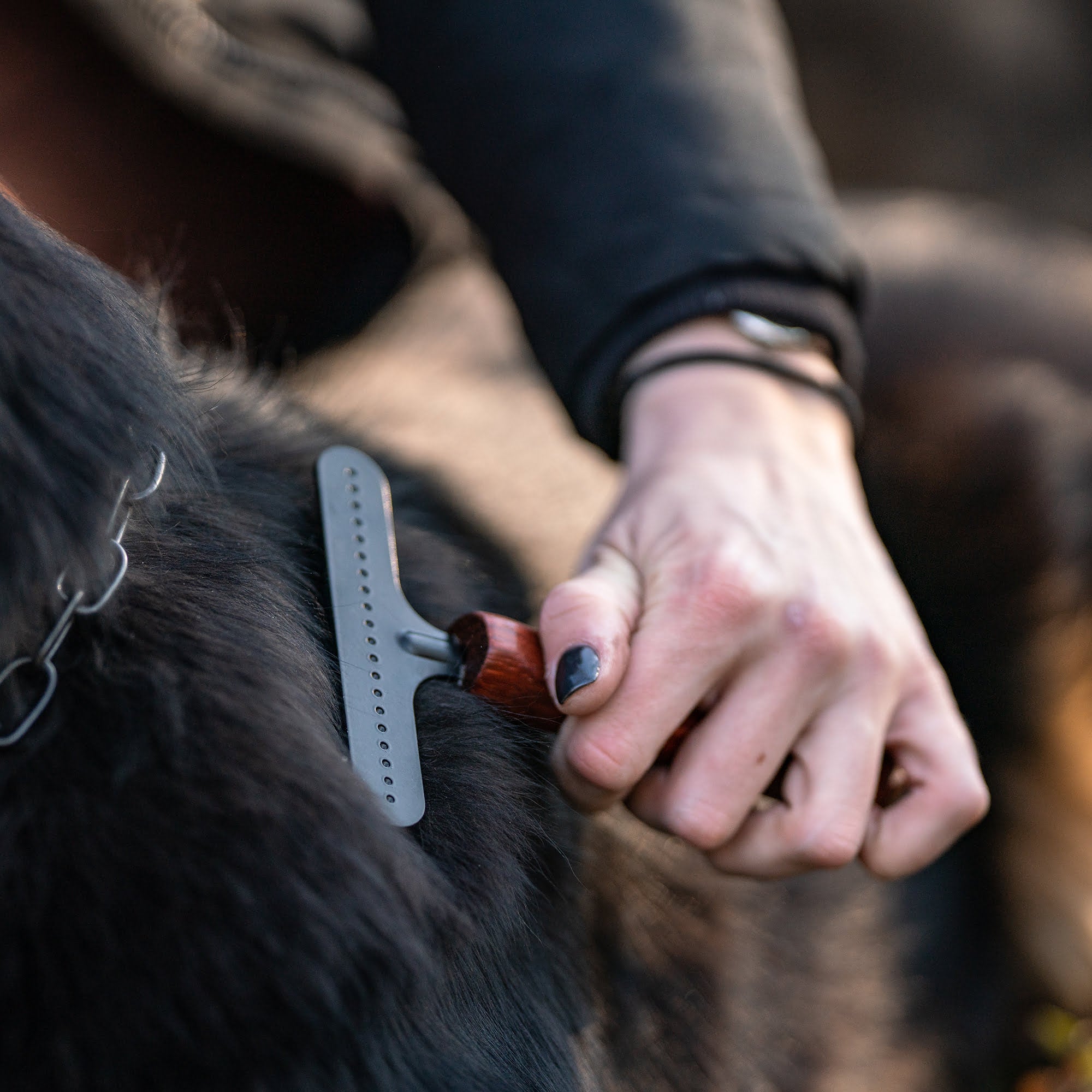 Гребло за кучета – стоманено покритие, 1 ред
