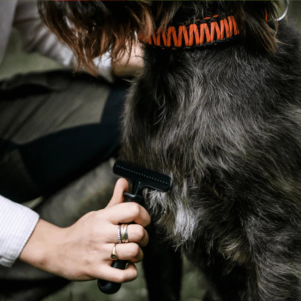 Гребло за кучета – стомана с покритие, 1 ред