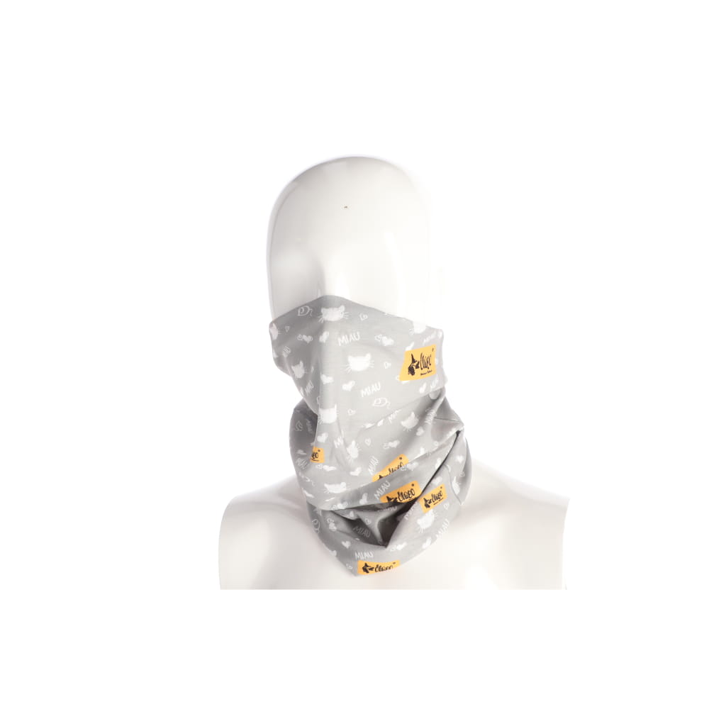 Bandana multifuncțională cu model pisică gri