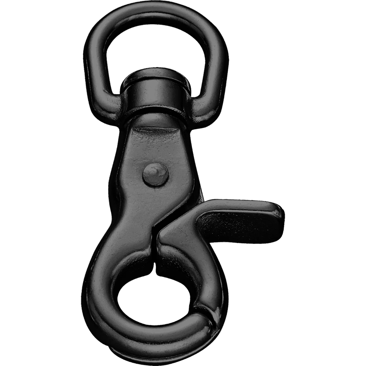 Карабинер тип „ножица“ Sprenger от неръждаема стомана с черна смола, 65 мм
