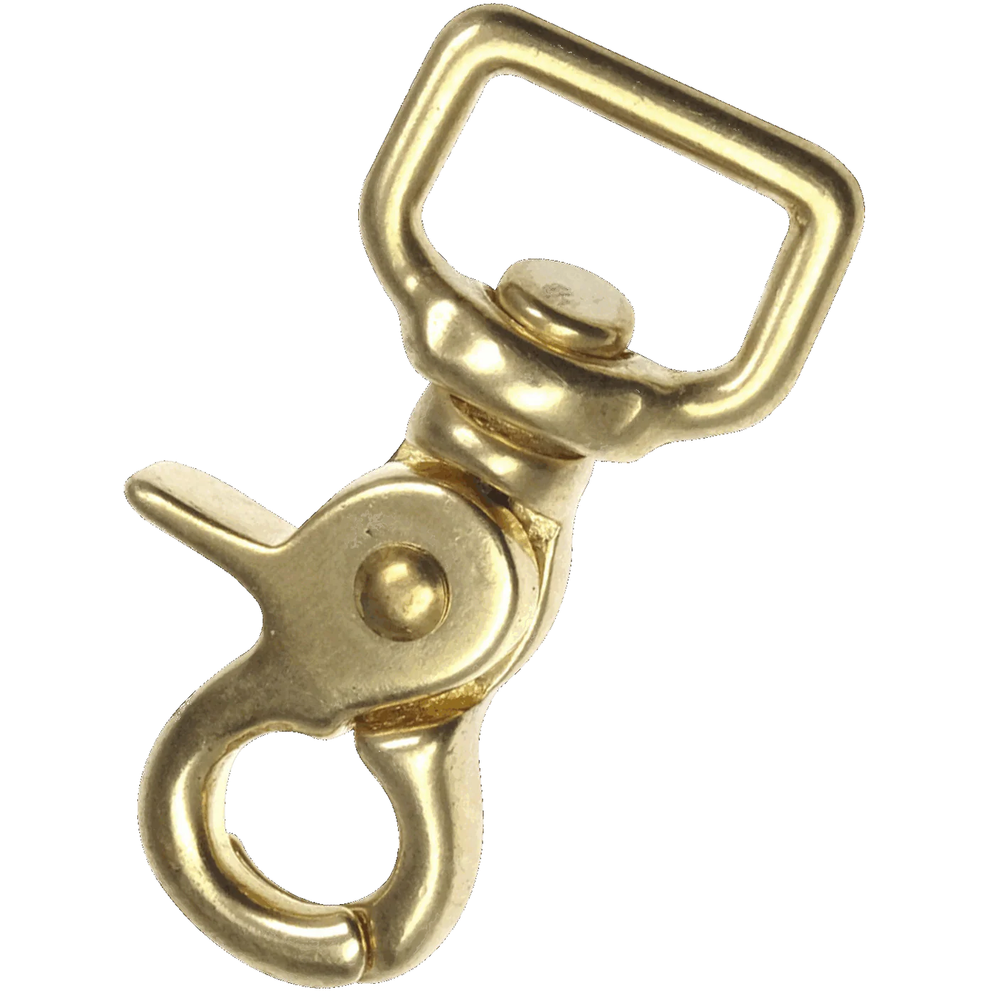 Ножична карабина Sprenger, полиран месинг, 63 мм