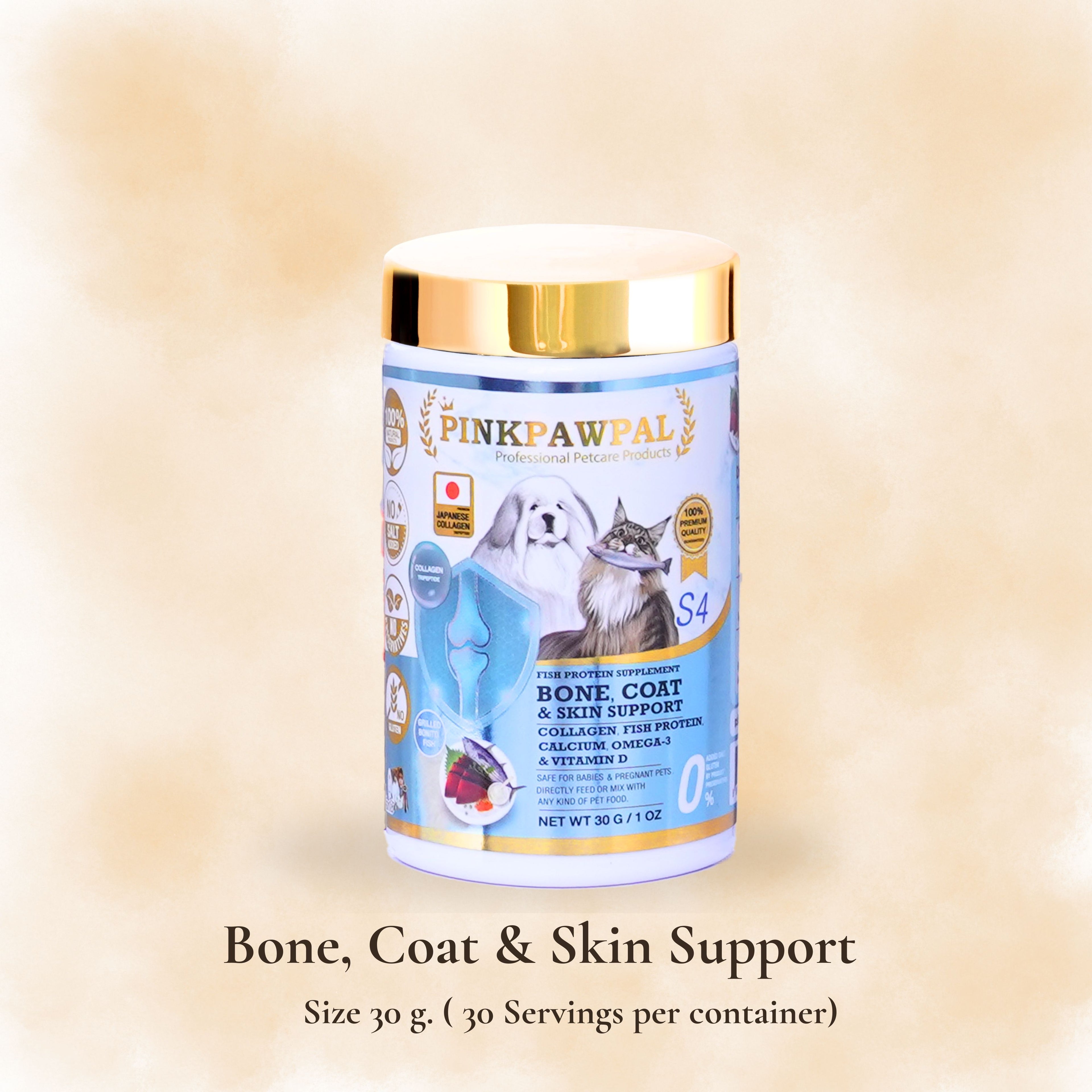 Bone Coat & Skin Support - Добавка за кости, козина и кожа за котки и малки кученца
