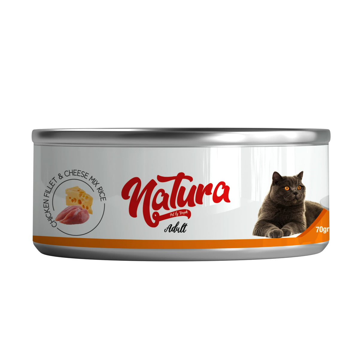 Консерва за котки Natura филе от пиле и сирене Natura в сос 70 гр
