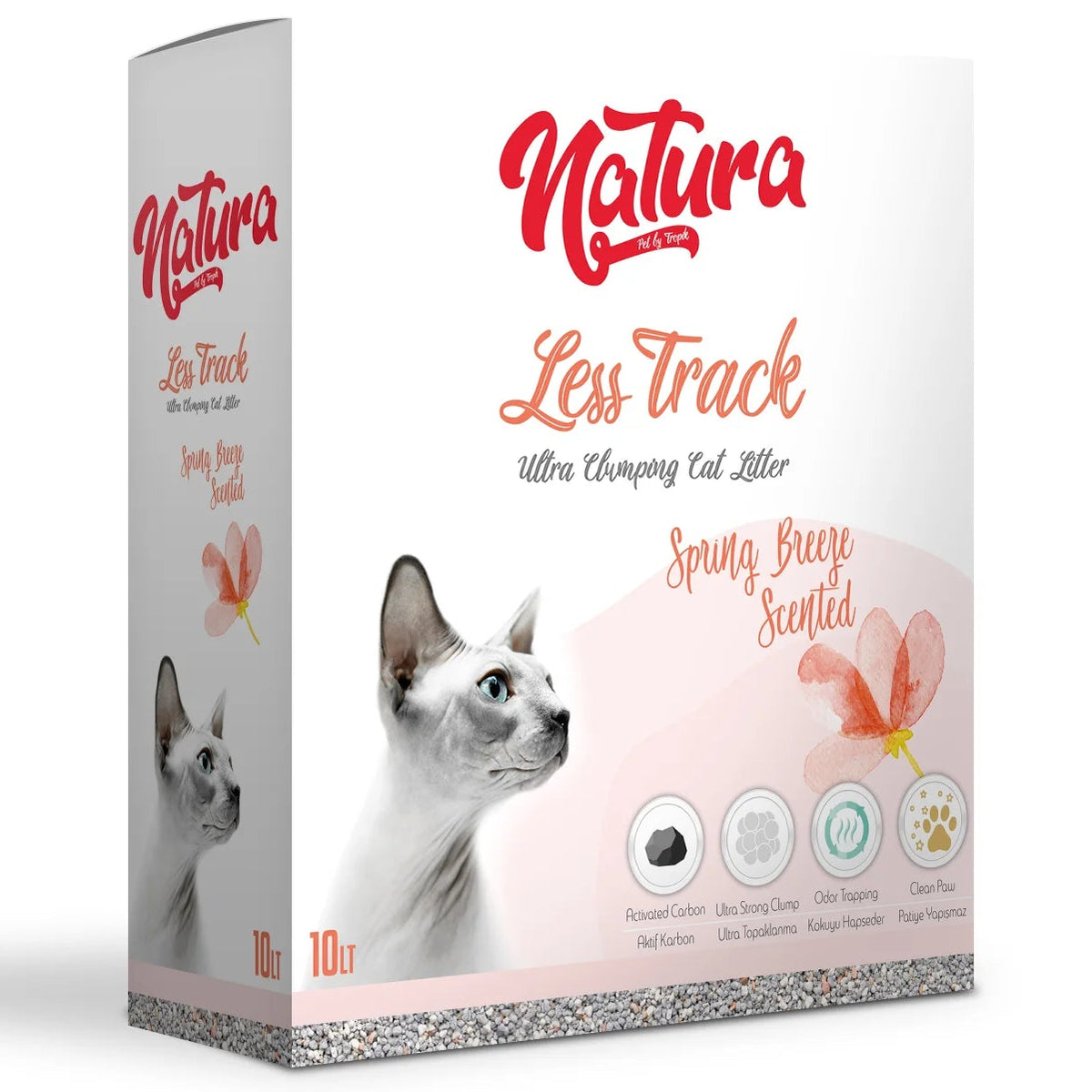 Ароматен пясък за котешка тоалетна Natura Less Track Spring Breeze