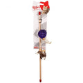 Играчка за котки – Бамбукова топка Natura Feathered Cat Toy Rod PTC-020 (40 см) 