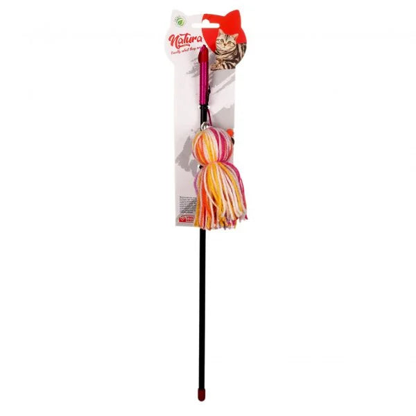 Играчка за котки – Natura Cotton Octopus Cat Toy Rod PTC-045 (45 см) 