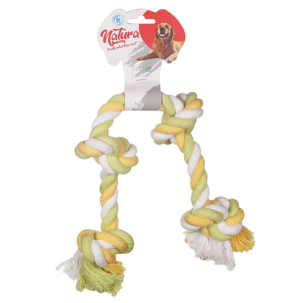 Играчка за кучета – Играчка за кучета с въже Natura Four Knots PTH-003 (50 см)