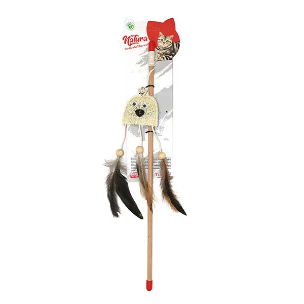 Играчка за котки – Natura Natural Sponge Monster Cat Rod Toy PTC-058 (45 см)