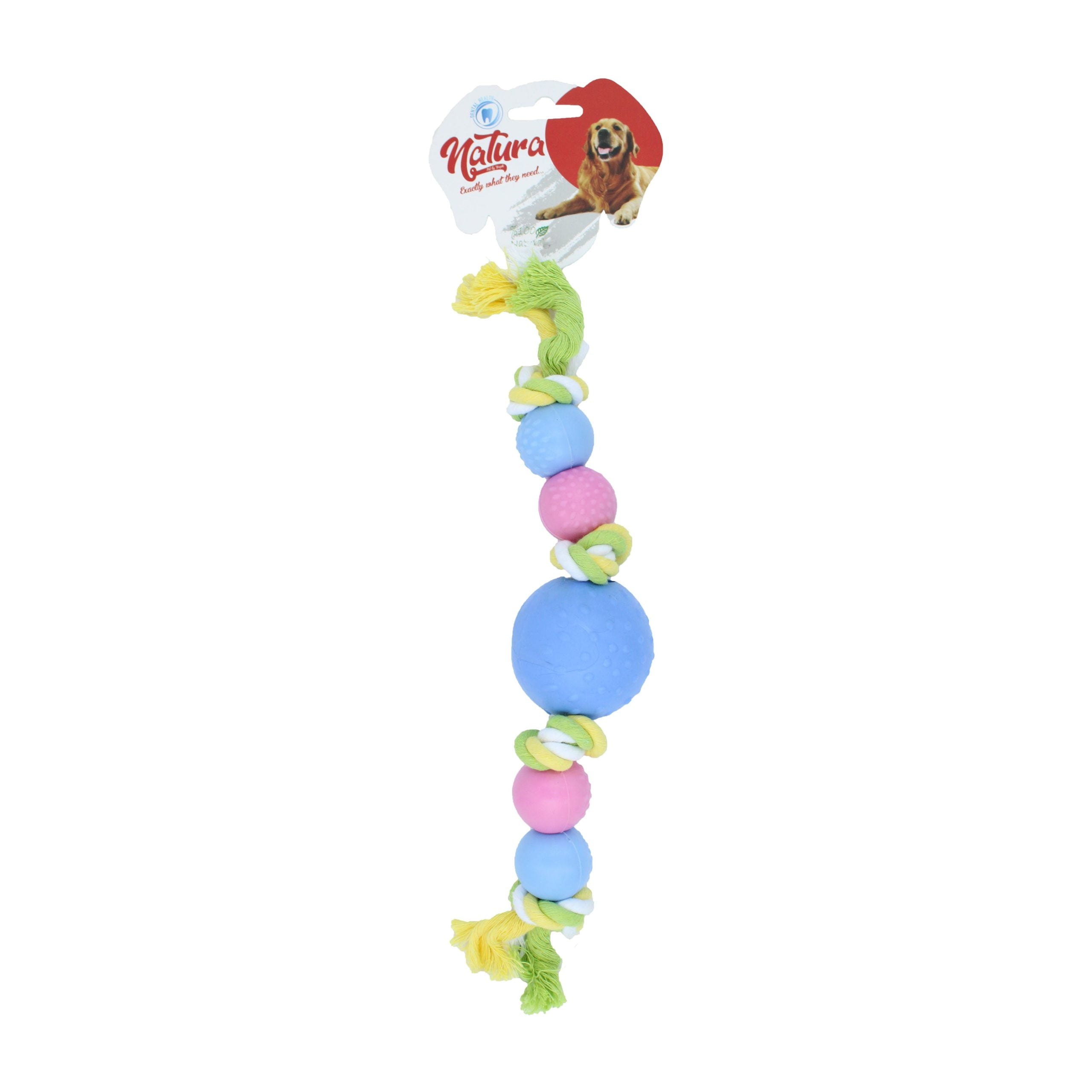 Играчка за кучета – Играчка за кучета Natura Rope с пластмасова топка PTH-043 (40 см) 