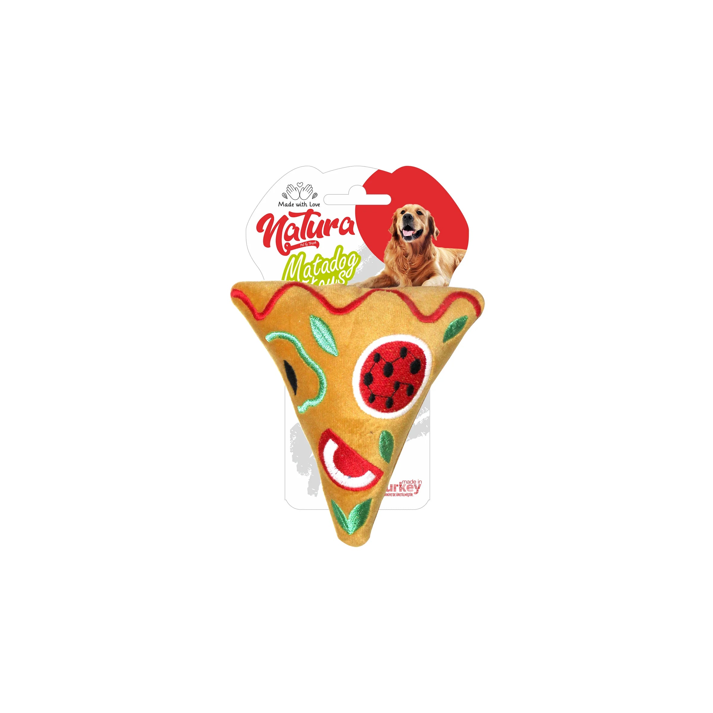 Играчка за кучета – Natura Matadog Pizza Малка играчка за кучета (13 см) 