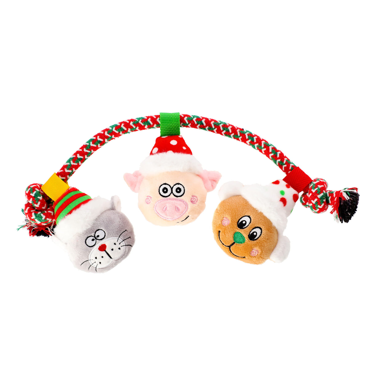Jucărie de Crăciun din pluș cu frânghie ELF BROTHERS, 34 cm