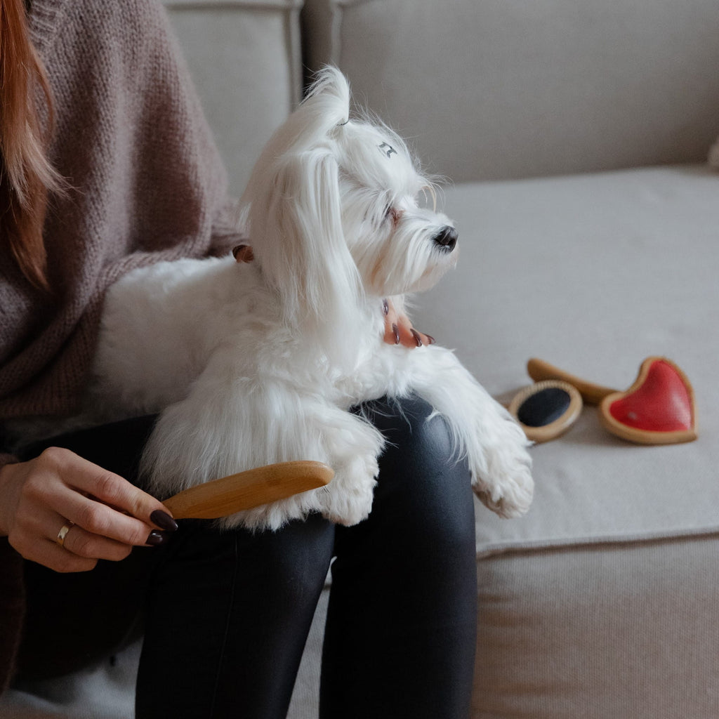 Гребен с бамбукова дръжка и въртящи се зъби (31)