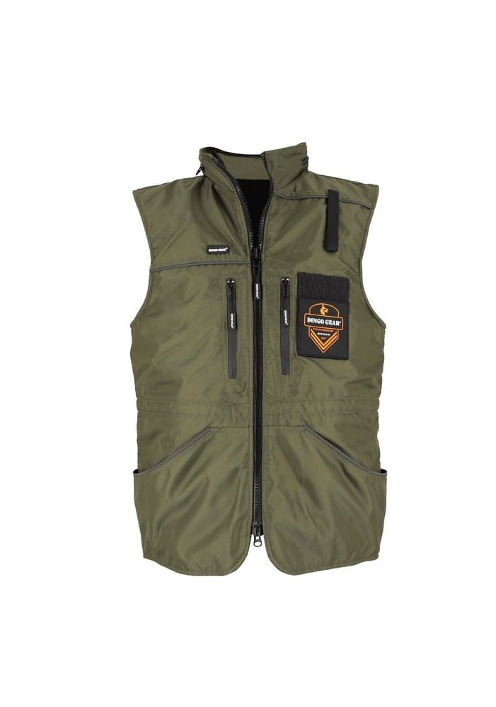 Dingo Gear – Целосезонен жилет за обучение на кучета с качулка, зелен цвят 