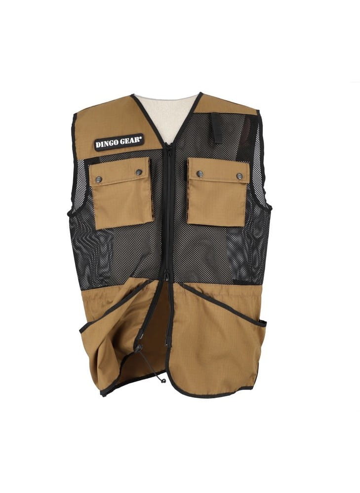 Dingo Gear PRO – мрежест тренировъчен жилет, цвят койот кафяв 