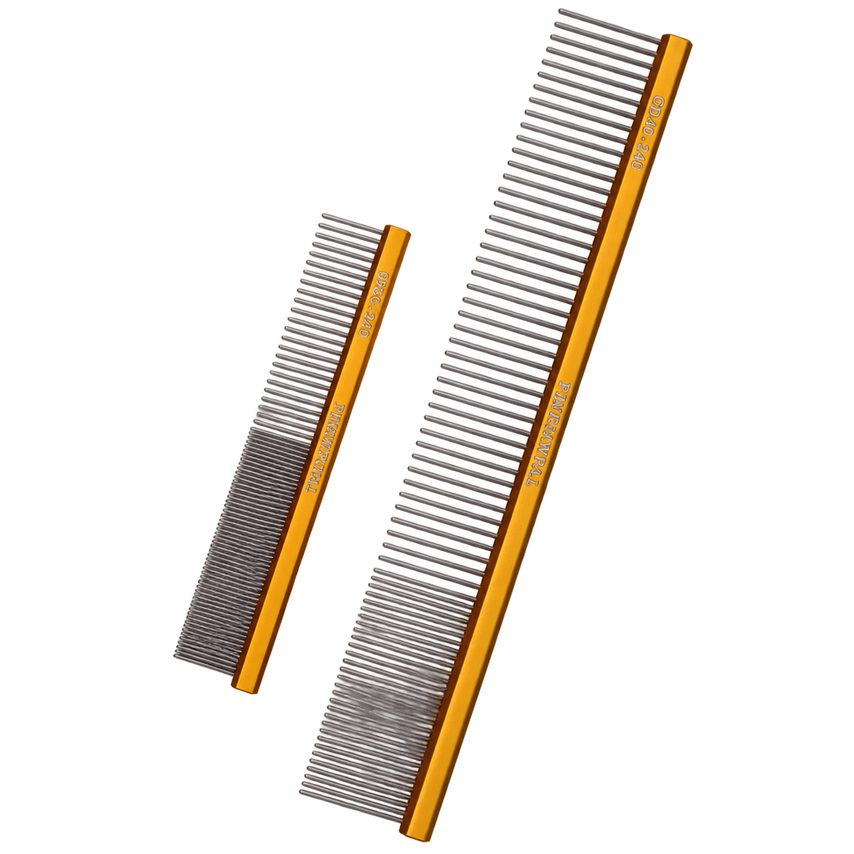 PinkPawPal Set Piepteni Profesionali – Pet Comb Mare 40 × 246 mm + Pet Comb Mic 22 × 130 mm