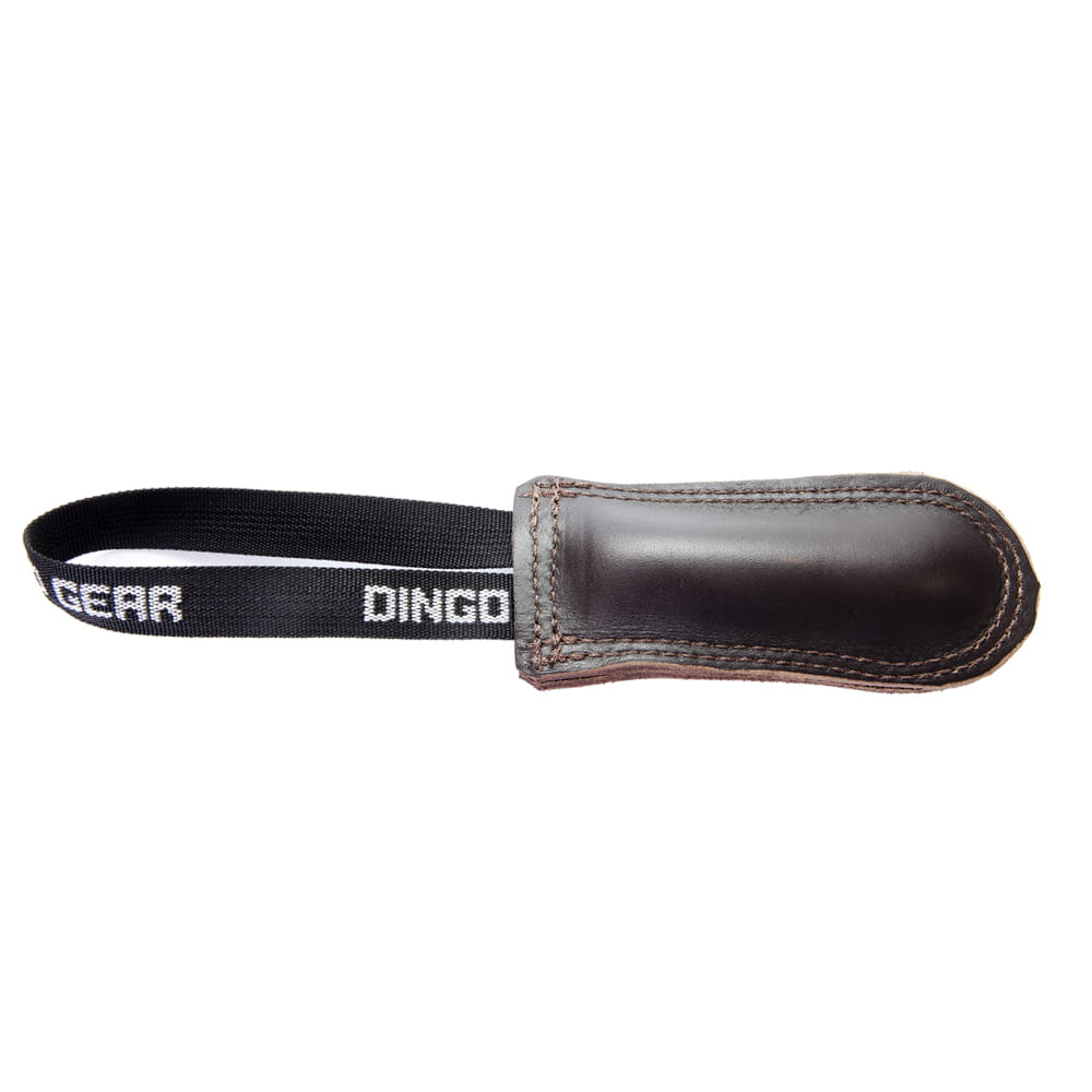 Dingo Gear – играчка за дърпане с една дръжка от кожа – за обучение на захапване и игра