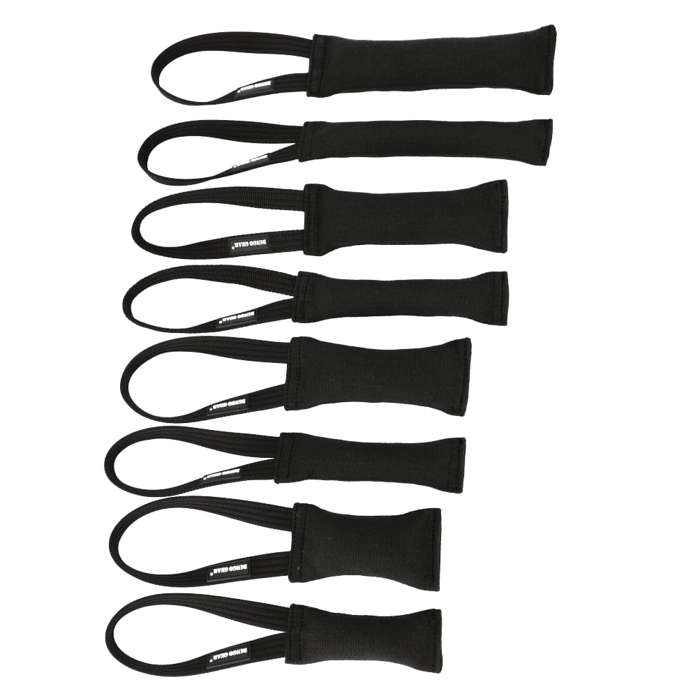 Dingo Gear – памучна играчка за дърпане с дръжка, черен цвят