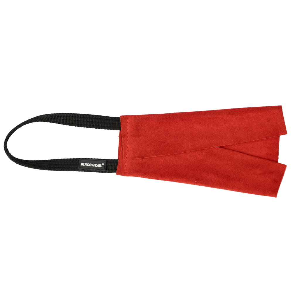 Dingo Gear – Кожена играчка за дърпане с дръжка – за кученца и ранно обучение на захапка