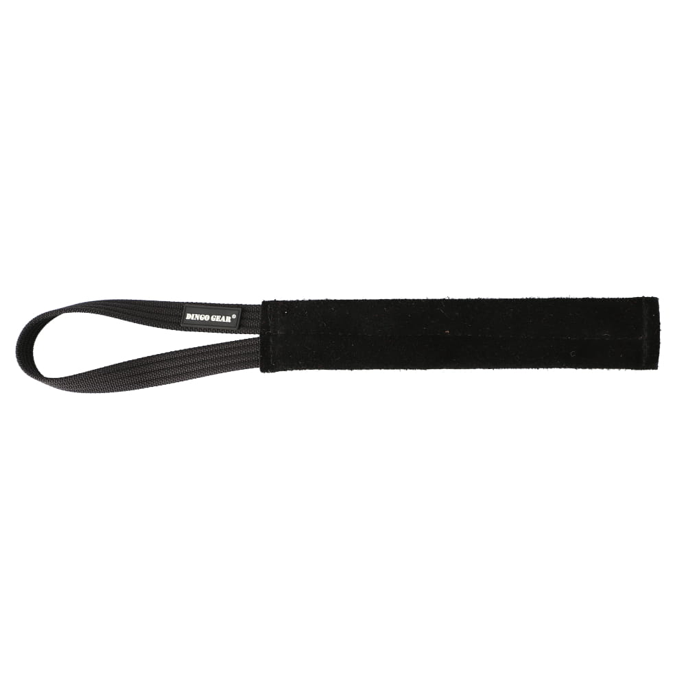 Dingo Gear – плоска кожена играчка за дърпане с дръжка 