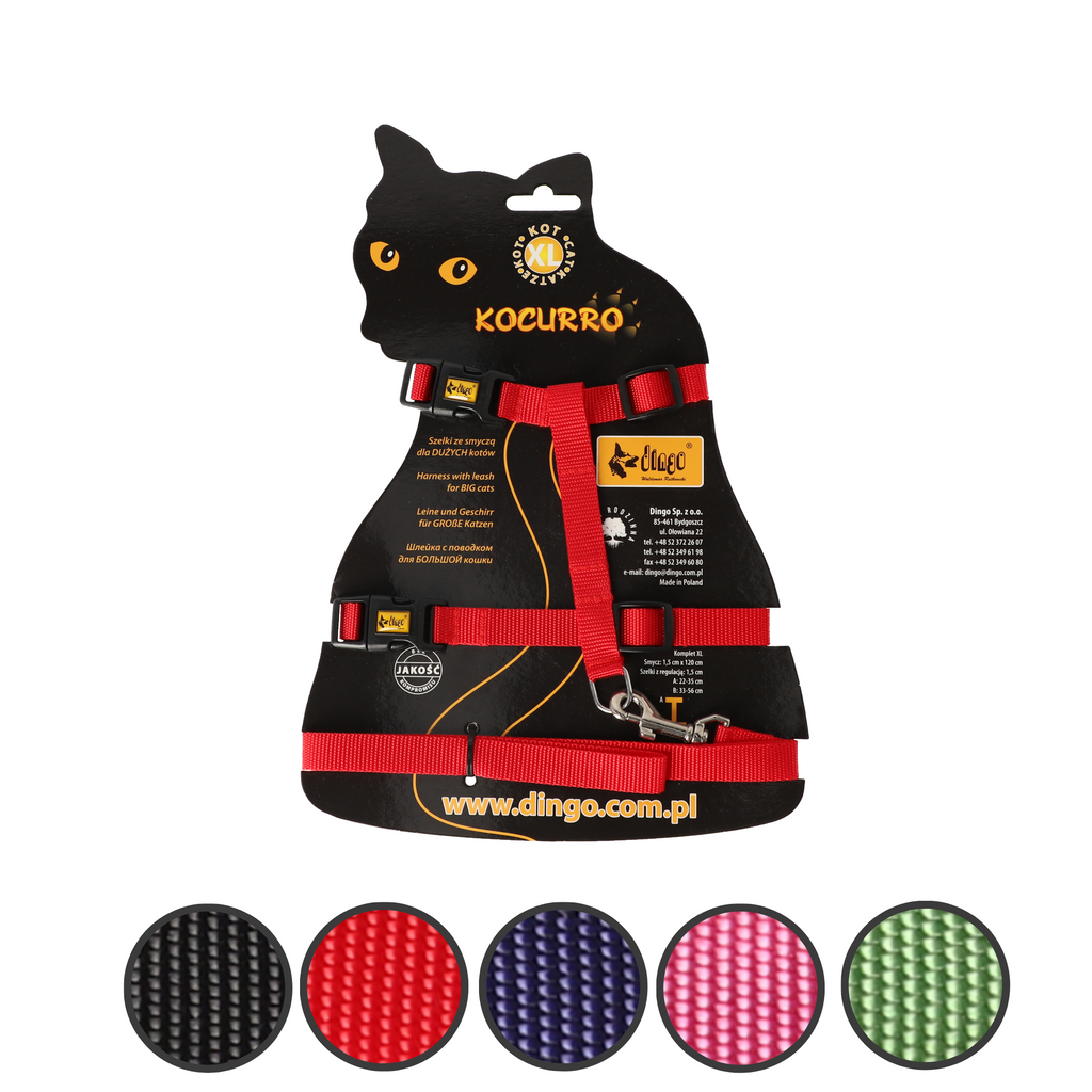 Котешки нагръдник и каишка "kocurro"