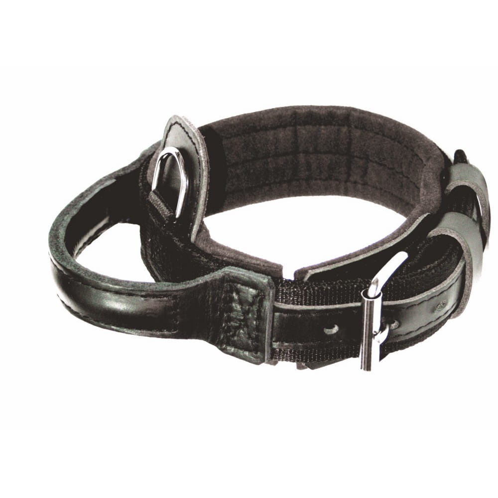 Dingo Gear – DRAGO лентов нашийник с дръжка, черен цвят