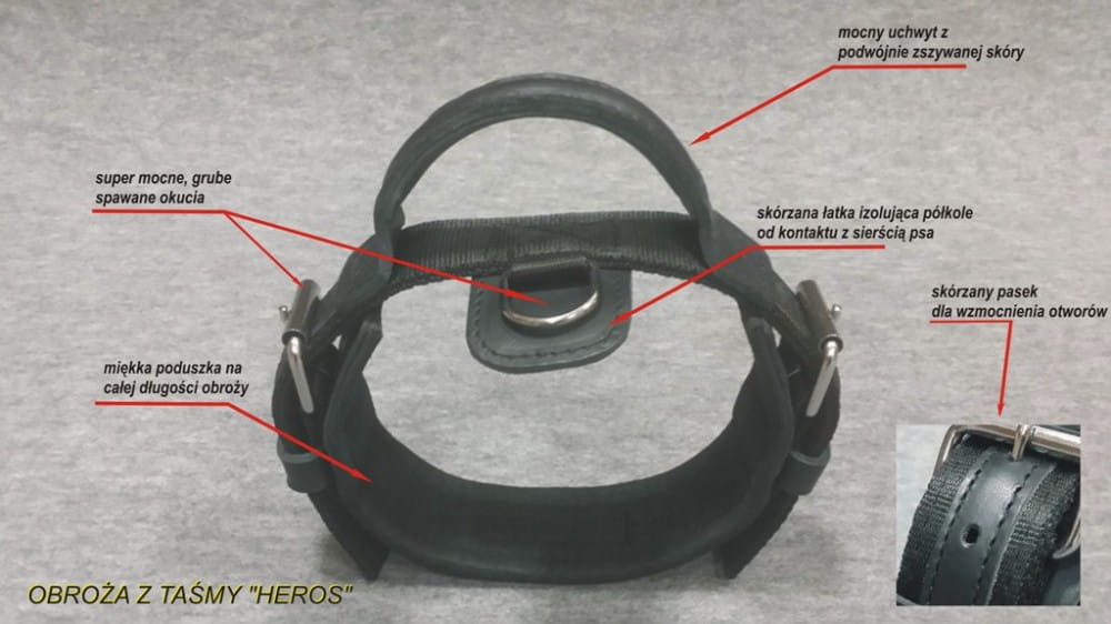 Dingo Gear – Нашийник HEROS – Изработен от полипропиленова лента с дръжка