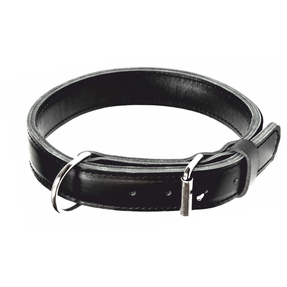 Dingo Gear MAX – нашийник от естествена кожа, черен цвят