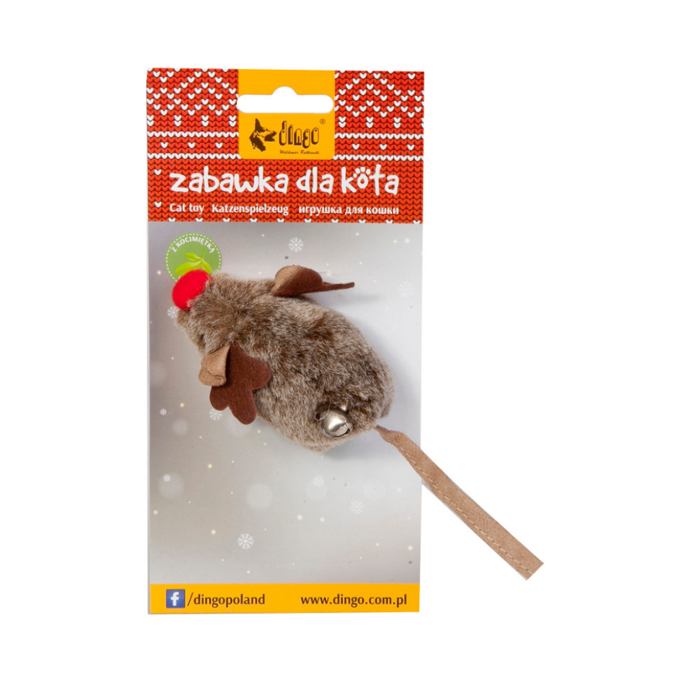 Играчка за котки Коледна мишка Рудолф