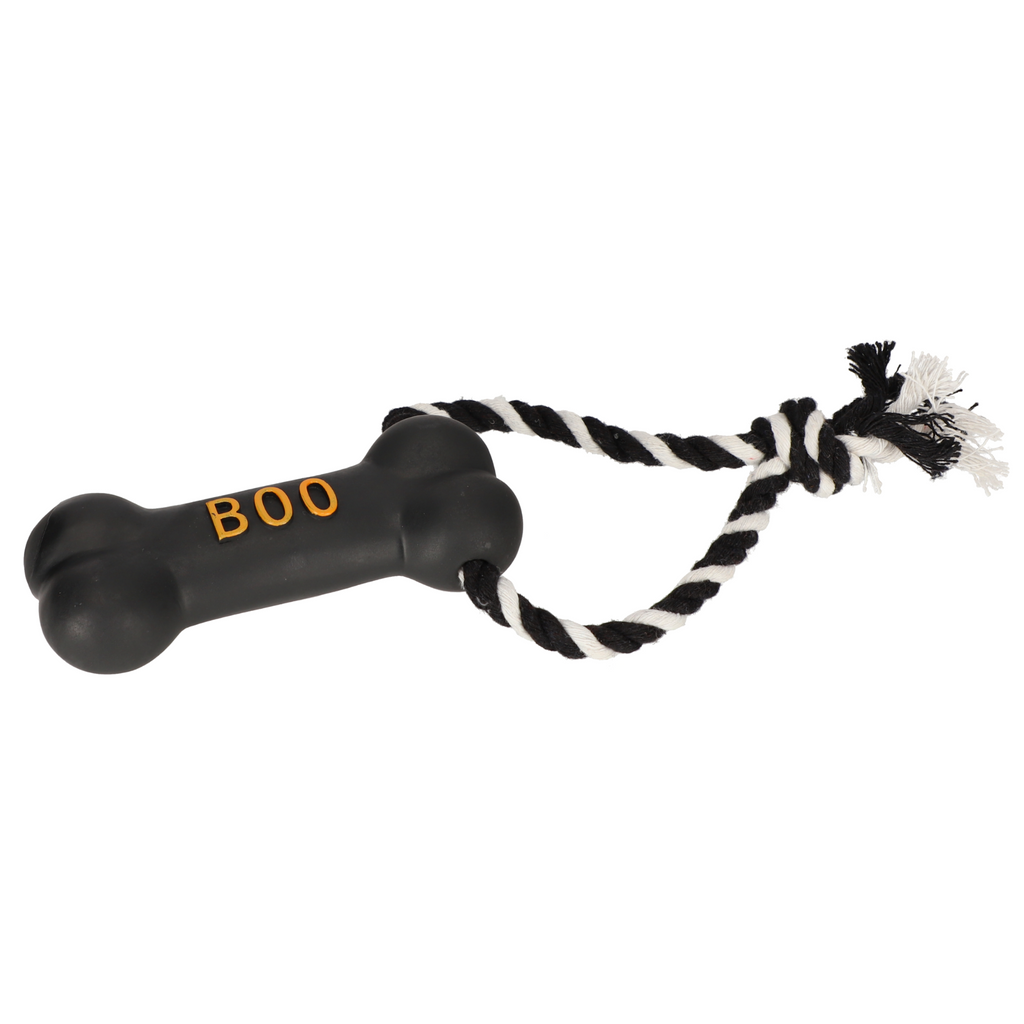 Играчка за кучета с гумена кост и въже Boo