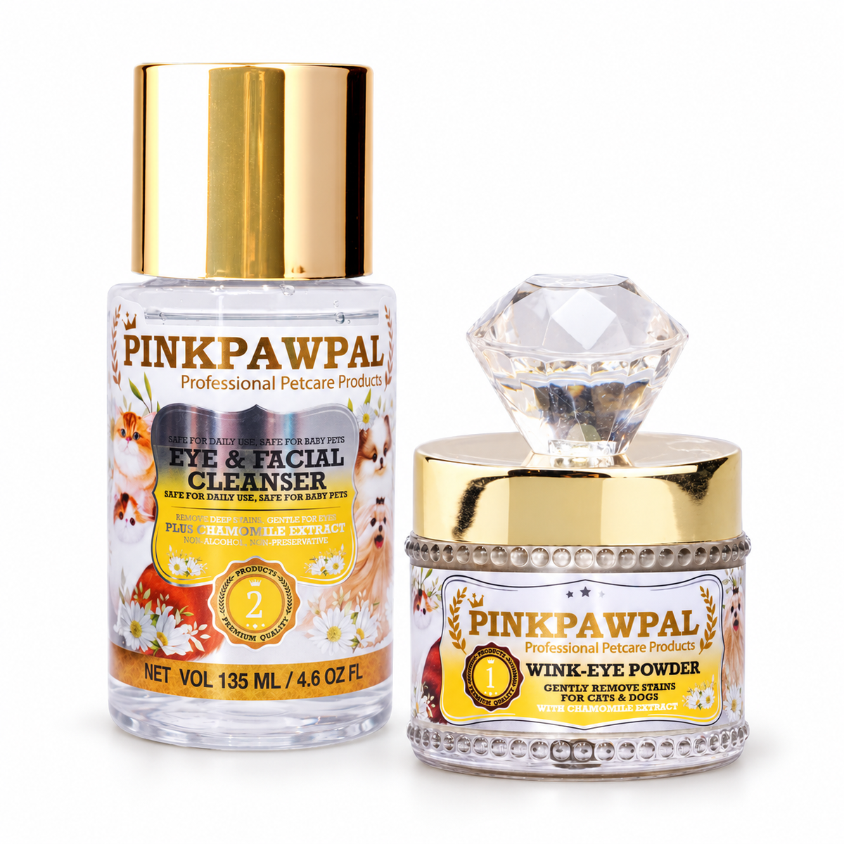 Pinkpawpal Eye Care Duo – Комплект за следи от сълзи и грижа за очите