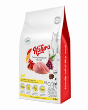 Суха храна за възрастни котки Natura Low Grain с пилешко месо и нар