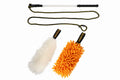 Клечка за кучета със сменяеми накрайници: оранжев моп + вълна